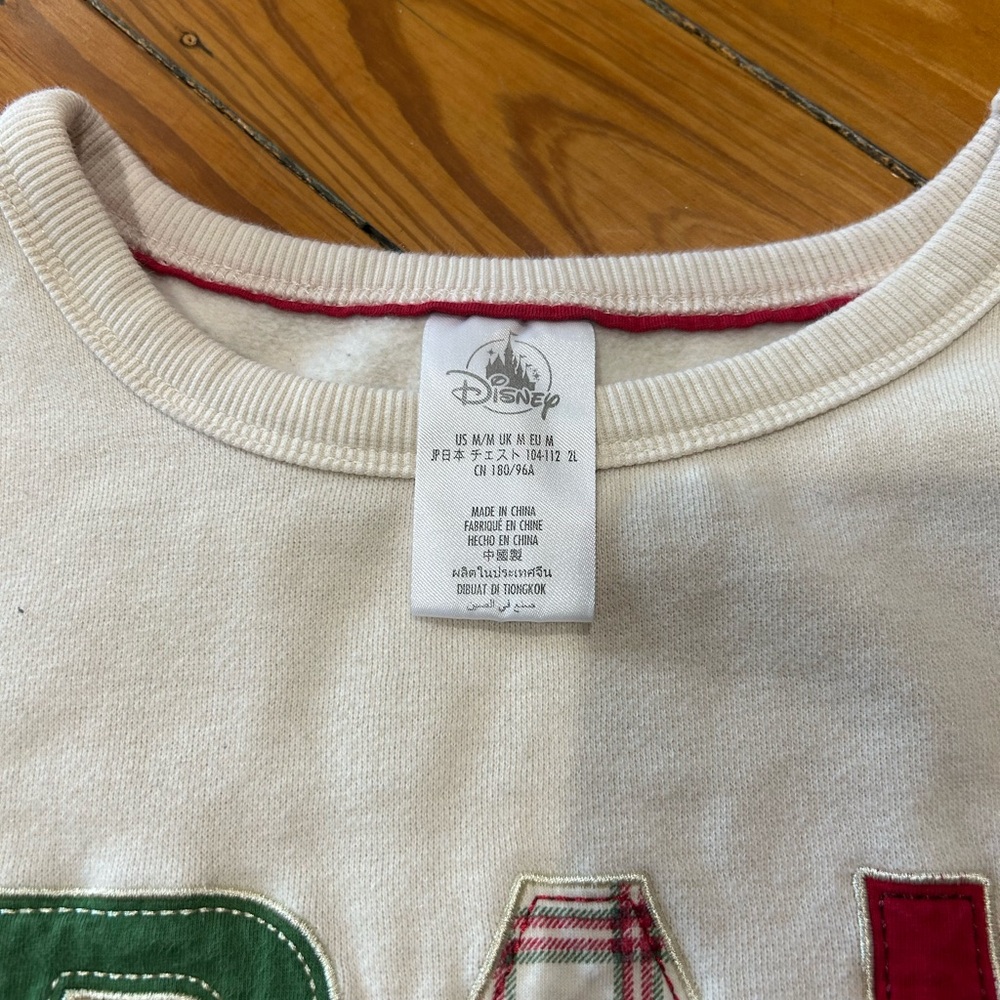 Disney Christmas Cream and Red Sweatshirt - Picture 3 of 4